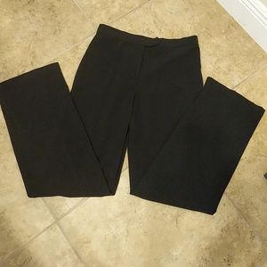 Zippeted black SagHarbor stretch dress slacks